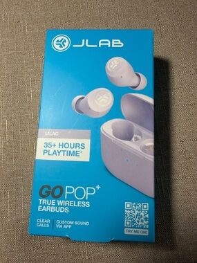 NWT JLab GO POP+ True Wireless Earbuds - Lilac purple